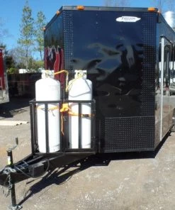 8.5' x 18' Concession Food Trailer Black With Appliances -Cheap Concession Trailers Shop sam 0264 1