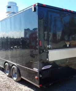 8.5' x 18' Concession Food Trailer Black With Appliances -Cheap Concession Trailers Shop sam 0269 1