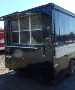 8.5' x 18' Concession Food Trailer Black With Appliances -Cheap Concession Trailers Shop sam 0274 1