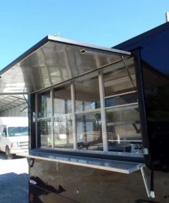 8.5' x 18' Concession Food Trailer Black With Appliances -Cheap Concession Trailers Shop sam 0279 1