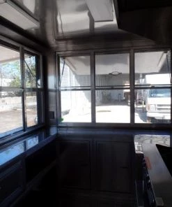 8.5' x 18' Concession Food Trailer Black With Appliances -Cheap Concession Trailers Shop sam 0288 1