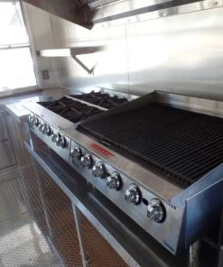 8.5' x 18' Concession Food Trailer Black With Appliances -Cheap Concession Trailers Shop sam 0290 1