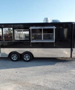 8.5' x 20' Concession Food Trailer Porch Style BBQ -Cheap Concession Trailers Shop sam 0309 1