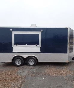 8.5' x 16' Food Concession Trailer Indigo Blue -Cheap Concession Trailers Shop sam 0371 1