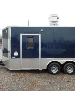 8.5' x 16' Food Concession Trailer Indigo Blue -Cheap Concession Trailers Shop sam 0374 1