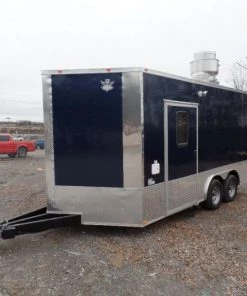 8.5' x 16' Food Concession Trailer Indigo Blue -Cheap Concession Trailers Shop sam 0375 1