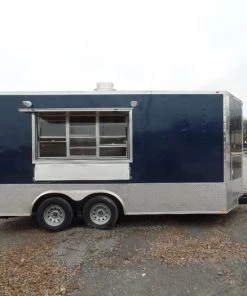 8.5' x 16' Food Concession Trailer Indigo Blue -Cheap Concession Trailers Shop sam 0377 1