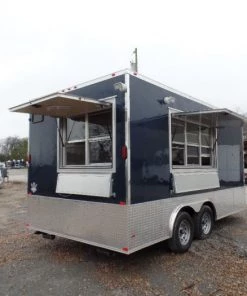 8.5' x 16' Food Concession Trailer Indigo Blue -Cheap Concession Trailers Shop sam 0378 1