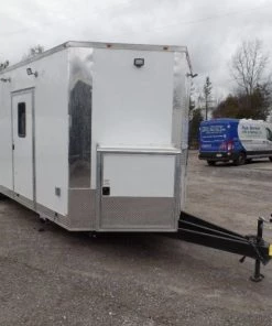 8.5' x 24' White V-Nose Concession Food Trailer -Cheap Concession Trailers Shop sam 0425 2