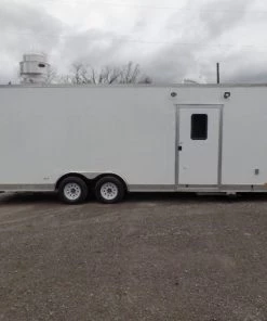 8.5' x 24' White V-Nose Concession Food Trailer -Cheap Concession Trailers Shop sam 0426 2
