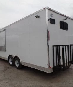 8.5' x 24' White V-Nose Concession Food Trailer -Cheap Concession Trailers Shop sam 0429 1 1