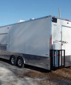 8.5' x 24' White Concession Food Trailer With Appliances 28 8.5' x 24' White Concession Food Trailer With Appliances -Cheap Concession Trailers Shop sam 0441 1