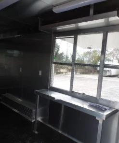 8.5' x 24' White V-Nose Concession Food Trailer -Cheap Concession Trailers Shop sam 0443 2