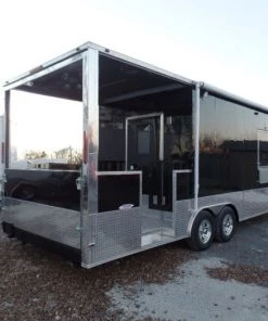 8.5' x 24' Concession Food Trailer Black BBQ Catering -Cheap Concession Trailers Shop sam 0458 1