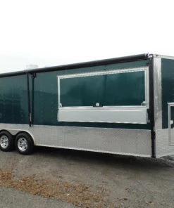 8.5' x 24' Concession Food Trailer Emerald Green 40 8.5' x 24' Concession Food Trailer Emerald Green -Cheap Concession Trailers Shop sam 0480 1