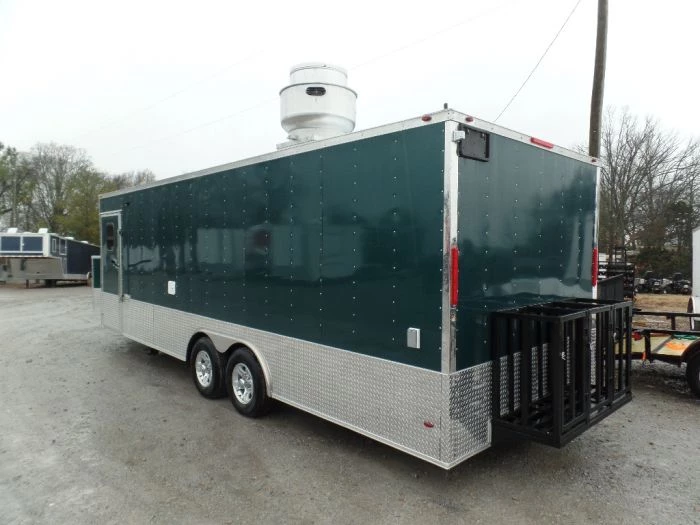 8.5' x 24' Concession Food Trailer Emerald Green 7 8.5' x 24' Concession Food Trailer Emerald Green - Image 7