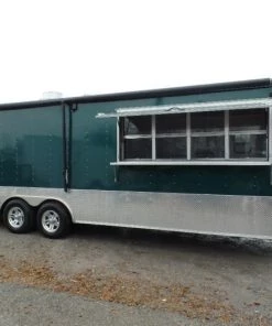 8.5' x 24' Concession Food Trailer Emerald Green 42 8.5' x 24' Concession Food Trailer Emerald Green -Cheap Concession Trailers Shop sam 0486 1