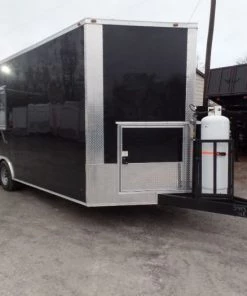 8.5' x 20' Black Porch Style Concession Food Trailer With Appliances -Cheap Concession Trailers Shop sam 0548 1
