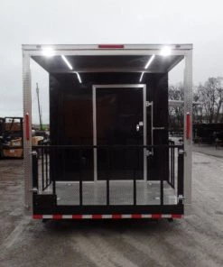 8.5' x 20' Black Porch Style Concession Food Trailer With Appliances -Cheap Concession Trailers Shop sam 0551 1