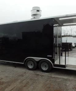 8.5' x 20' Black Porch Style Concession Food Trailer With Appliances -Cheap Concession Trailers Shop sam 0553 1