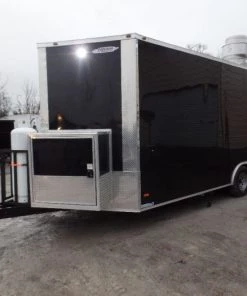 8.5' x 20' Black Porch Style Concession Food Trailer With Appliances -Cheap Concession Trailers Shop sam 0554 1
