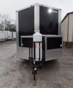 8.5' x 20' Black Porch Style Concession Food Trailer With Appliances -Cheap Concession Trailers Shop sam 0555 1