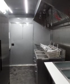 8.5' x 20' Black Porch Style Concession Food Trailer With Appliances -Cheap Concession Trailers Shop sam 0569