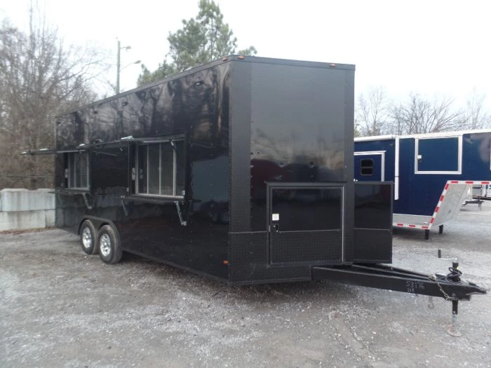 8.5' x 20' Black Concession Food Trailer 12 8.5' x 20' Black Concession Food Trailer - Image 12