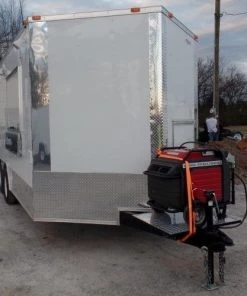 8.5' x 16' White Concession Food Trailer With Appliances -Cheap Concession Trailers Shop sam 0603