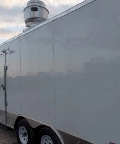 8.5' x 16' White Concession Food Trailer With Appliances -Cheap Concession Trailers Shop sam 0610