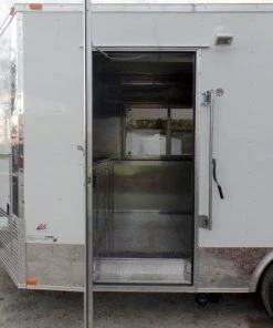 8.5' x 16' White Concession Food Trailer With Appliances -Cheap Concession Trailers Shop sam 0622