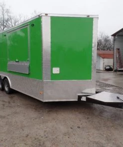 8.5' x 18' Lime Green Mexican Concession Food Trailer -Cheap Concession Trailers Shop sam 0668 2