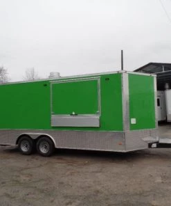8.5' x 18' Lime Green Mexican Concession Food Trailer -Cheap Concession Trailers Shop sam 0669 2