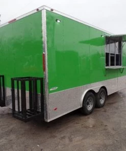 8.5' x 18' Lime Green Mexican Concession Food Trailer -Cheap Concession Trailers Shop sam 0673 2