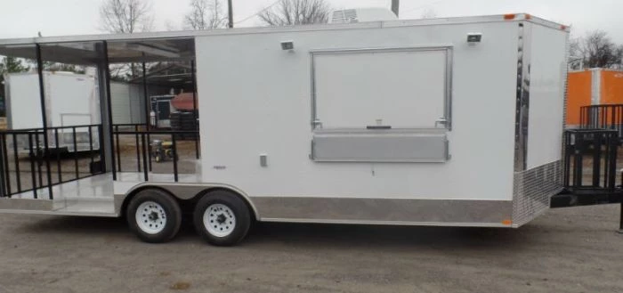 8.5' x 22' Concession Trailer White BBQ Vending 11 8.5' x 22' Concession Trailer White BBQ Vending - Image 11