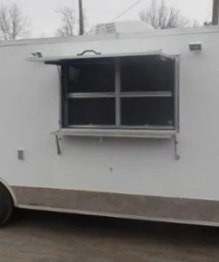 8.5' x 22' Concession Trailer White BBQ Vending 44 8.5' x 22' Concession Trailer White BBQ Vending -Cheap Concession Trailers Shop sam 0693