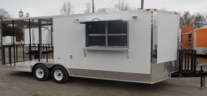 8.5' x 22' Concession Trailer White BBQ Vending 17 8.5' x 22' Concession Trailer White BBQ Vending - Image 17