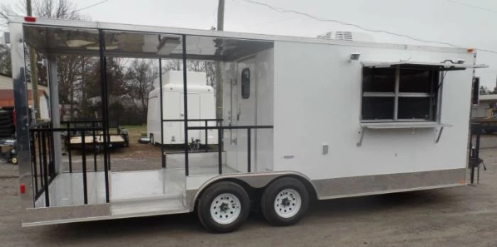 8.5' x 22' Concession Trailer White BBQ Vending 12 8.5' x 22' Concession Trailer White BBQ Vending - Image 12