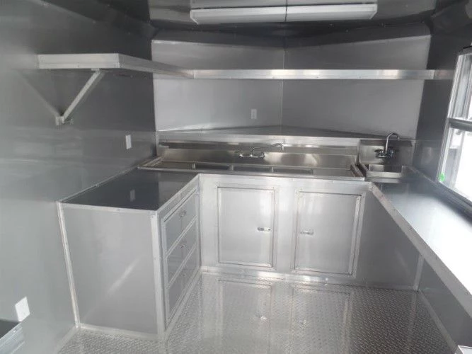 8.5' x 22' Concession Trailer White BBQ Vending 22 8.5' x 22' Concession Trailer White BBQ Vending - Image 22