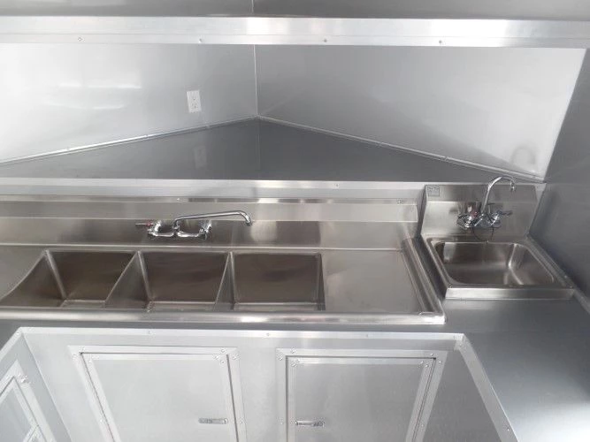 8.5' x 22' Concession Trailer White BBQ Vending 4 8.5' x 22' Concession Trailer White BBQ Vending - Image 4