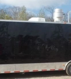 8.5' x 28' Concession Food Trailer Black Event Catering -Cheap Concession Trailers Shop sam 0750