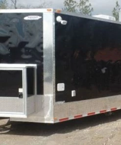 8.5' x 28' Concession Food Trailer Black Event Catering -Cheap Concession Trailers Shop sam 0751