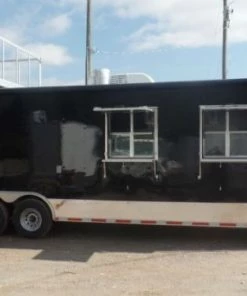 8.5' x 28' Concession Food Trailer Black Event Catering -Cheap Concession Trailers Shop sam 0756
