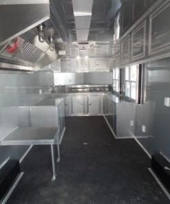 8.5' x 28' Concession Food Trailer Black Event Catering -Cheap Concession Trailers Shop sam 0782