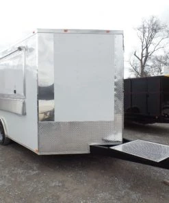 8.5' x 12' Concession Trailer White Event Catering Food 33 8.5' x 12' Concession Trailer White Event Catering Food -Cheap Concession Trailers Shop sam 0794 1