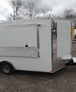 8.5' x 12' Concession Trailer White Event Catering Food 35 8.5' x 12' Concession Trailer White Event Catering Food -Cheap Concession Trailers Shop sam 0795 1