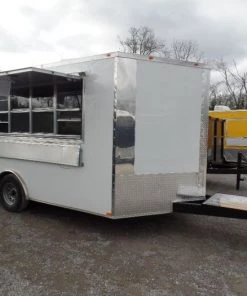 8.5' x 12' Concession Trailer White Event Catering Food 24 8.5' x 12' Concession Trailer White Event Catering Food -Cheap Concession Trailers Shop sam 0799 1