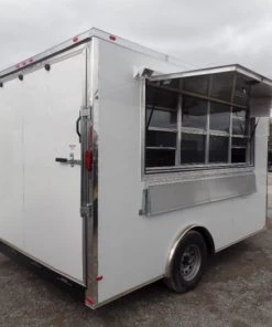 8.5' x 12' Concession Trailer White Event Catering Food 27 8.5' x 12' Concession Trailer White Event Catering Food -Cheap Concession Trailers Shop sam 0800 1