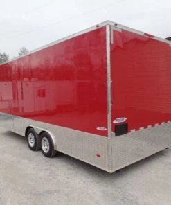 8.5' x 22' Custom Red Ticket Booth Trailer -Cheap Concession Trailers Shop sam 0840 2