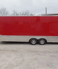 8.5' x 22' Custom Red Ticket Booth Trailer -Cheap Concession Trailers Shop sam 0841 2
